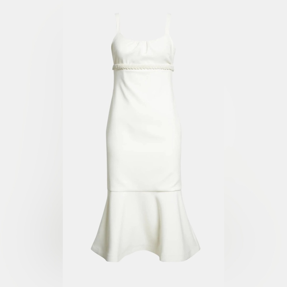 Likely white pearl dress rehearsal dinner bridal shower size 6